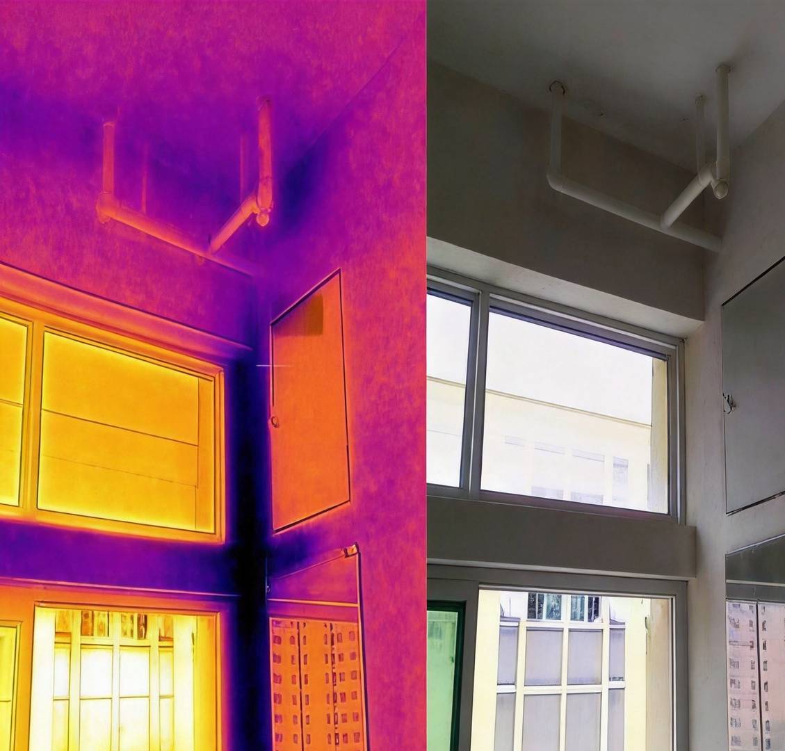 Thermal imaging inspection for moisture diagnosis