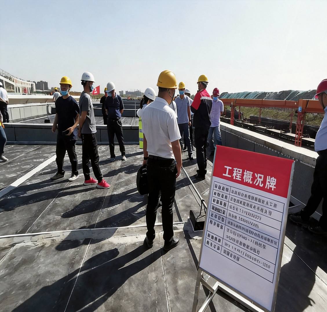 Technical review at a waterproofing project