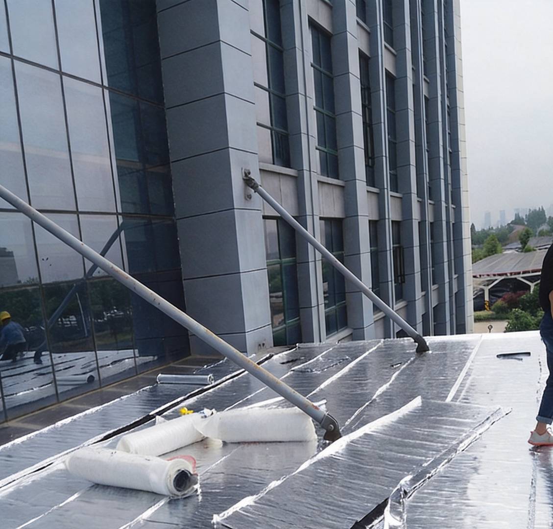 Industrial roof waterproofing repair work