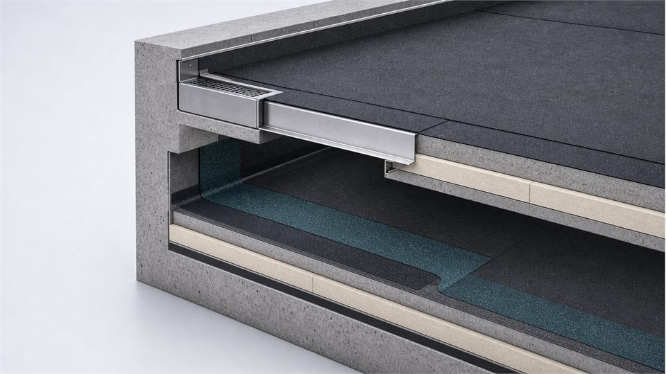 Eaves and Lower Roof Splash Zone annotated technical illustration