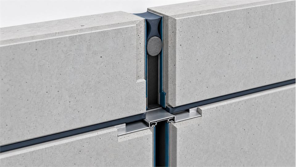 Precast Panel Joint with Sealant and Backer Rod annotated technical illustration