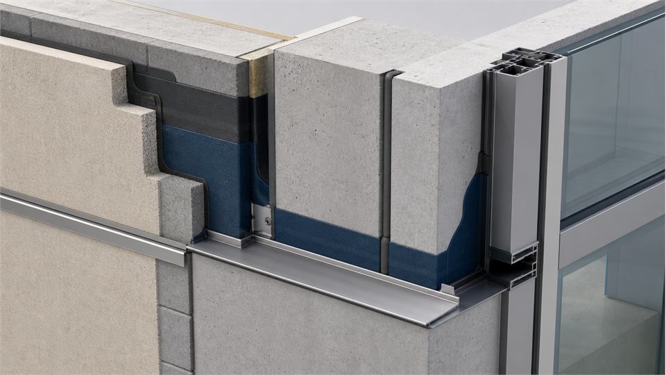 Sealed Transition between Dissimilar Materials annotated technical illustration