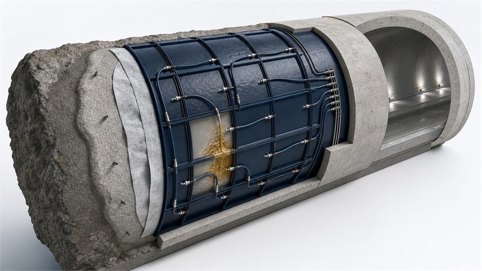 Compartmentalized Grouting System annotated technical illustration
